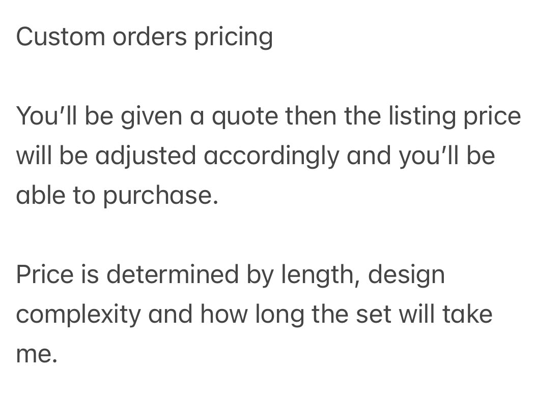 Custom Order - Acrylic Or Builder Gel