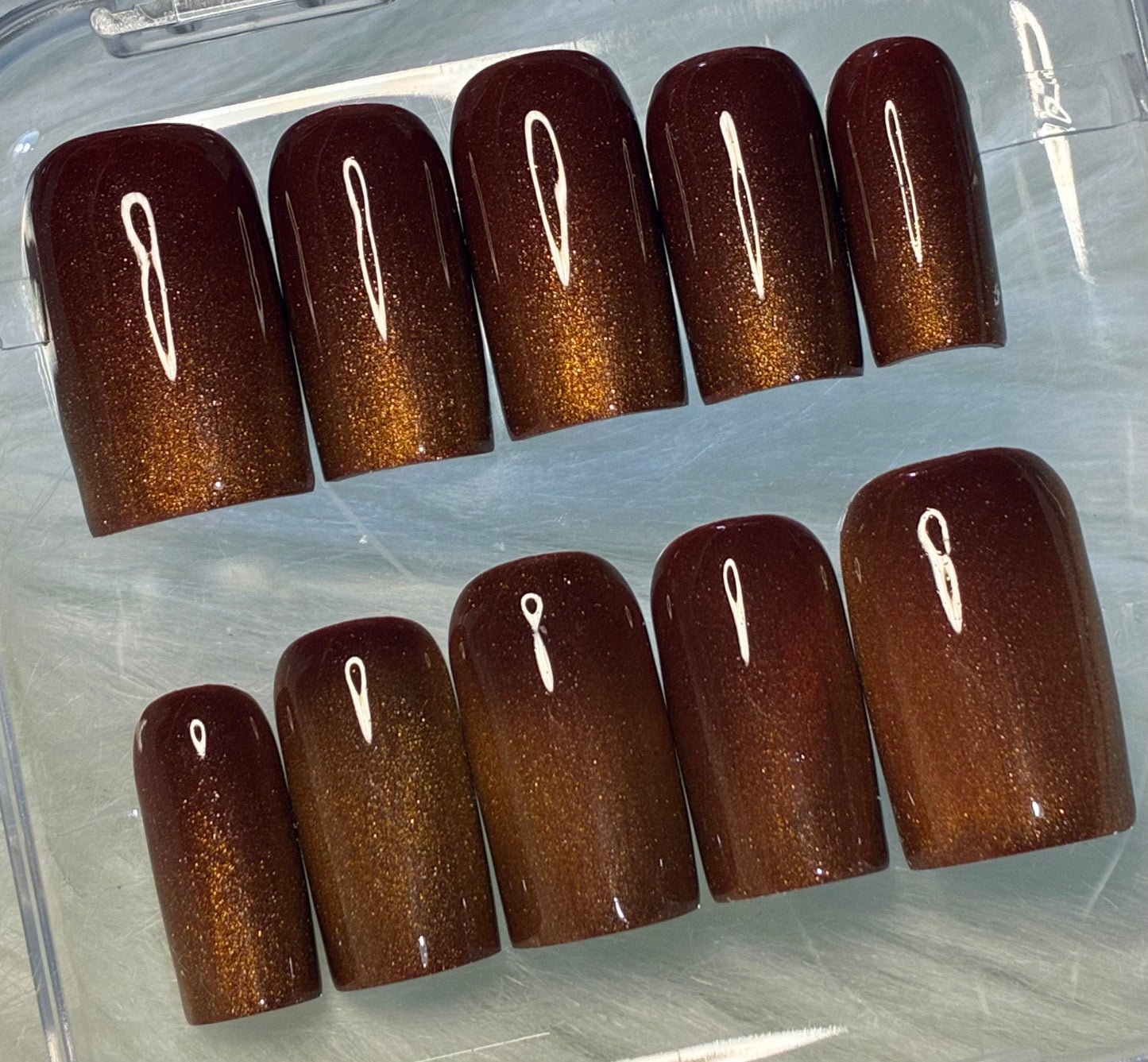 Golden Brown Cat Eye Ombre