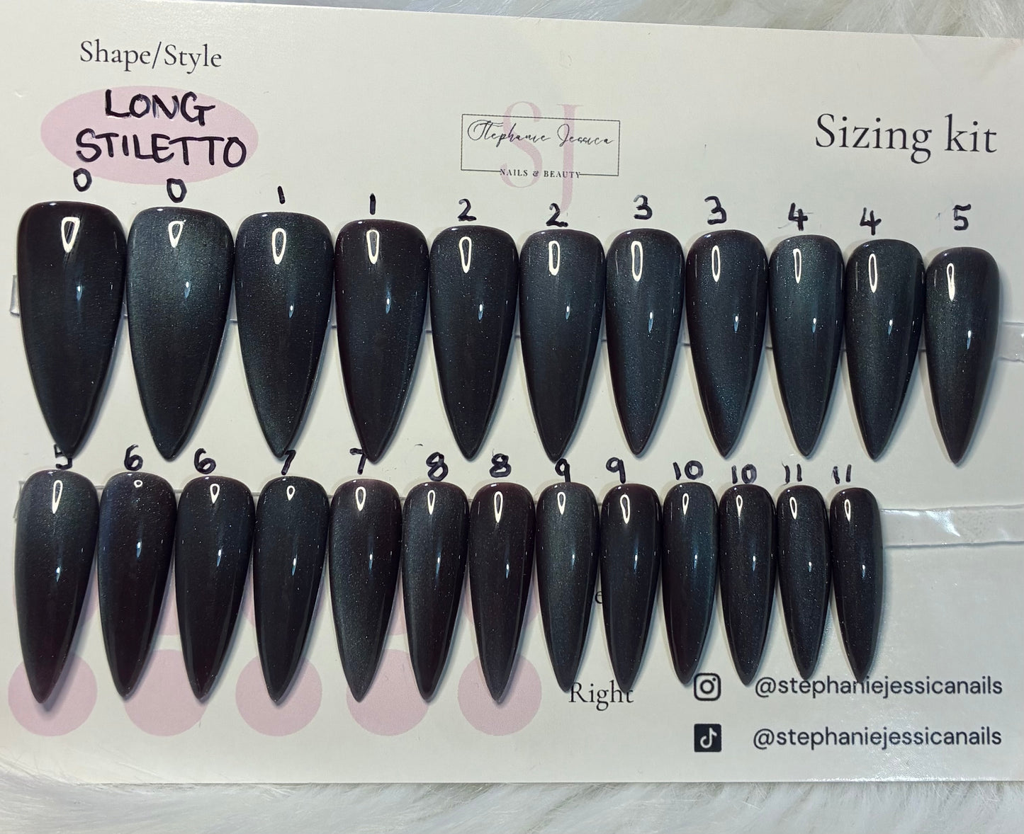 No sizing needed Cat Eye Blue/Brown 24/30 piece sets Ready To Wear Sizing Kit
