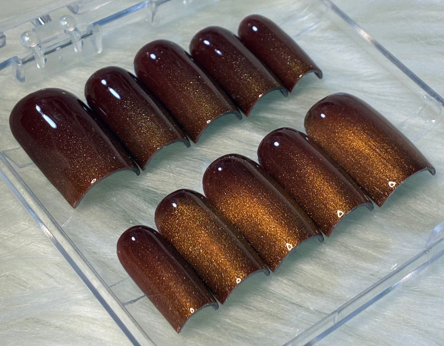 Golden Brown Cat Eye Ombre