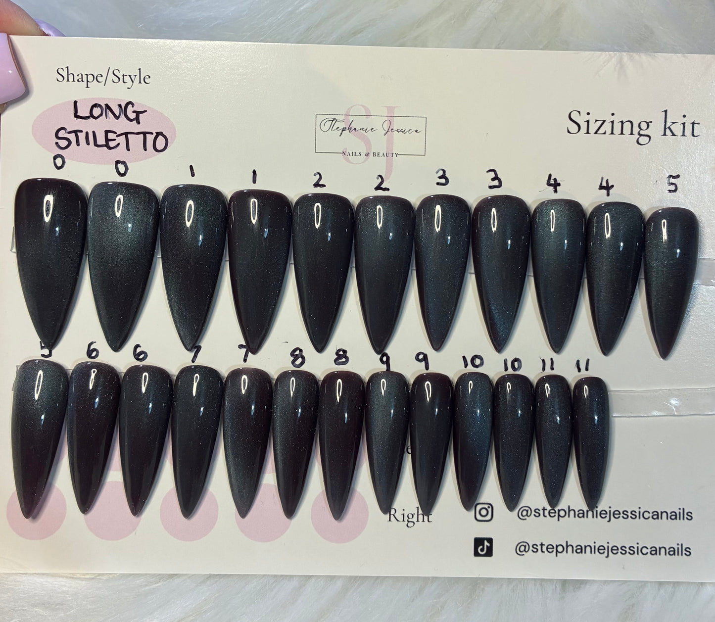 No sizing needed Cat Eye Blue/Brown 24/30 piece sets Ready To Wear Sizing Kit